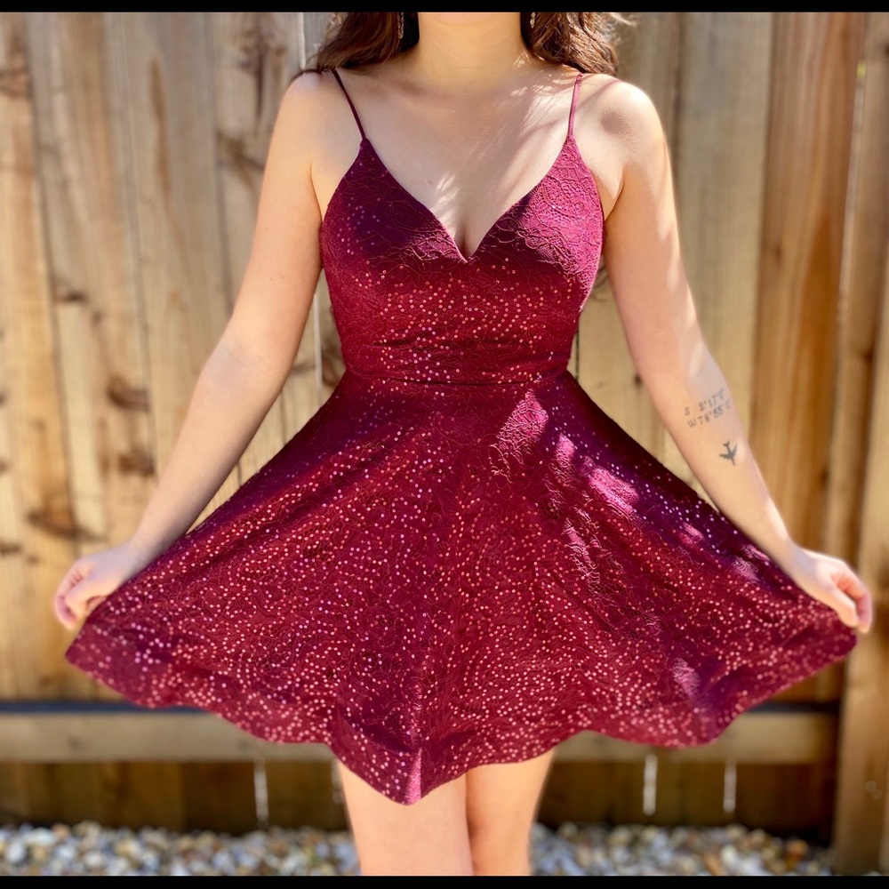 Sequence Burgundy Red Formal Dress